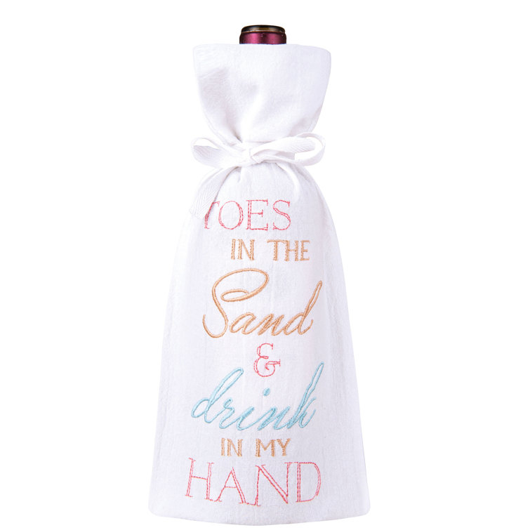 C&F Home Toes In The Sand Embroidered Wine Bag Wayfair